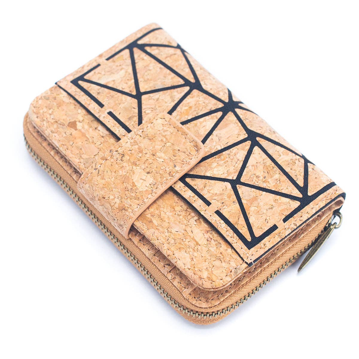 Cork Trifold Geometric Vegan women Wallet BAG-2243
