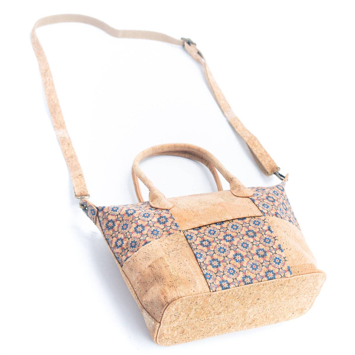 Natural Cork Women's summer Patchwork Tote Bag BAGF-028