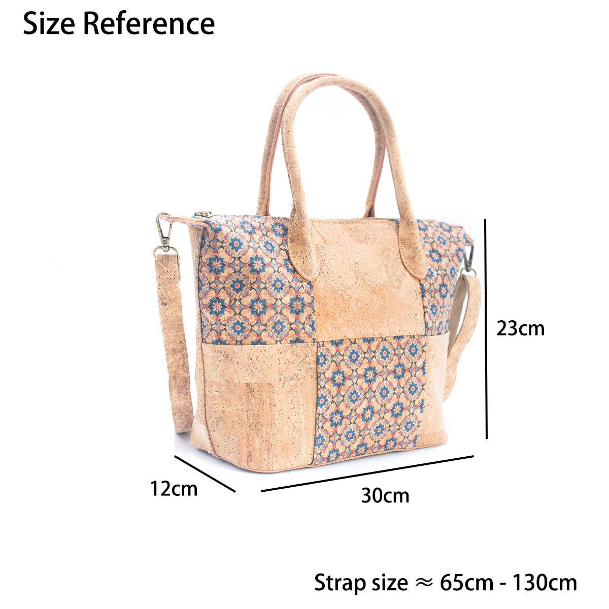 Natural Cork Women's summer Patchwork Tote Bag BAGF-028