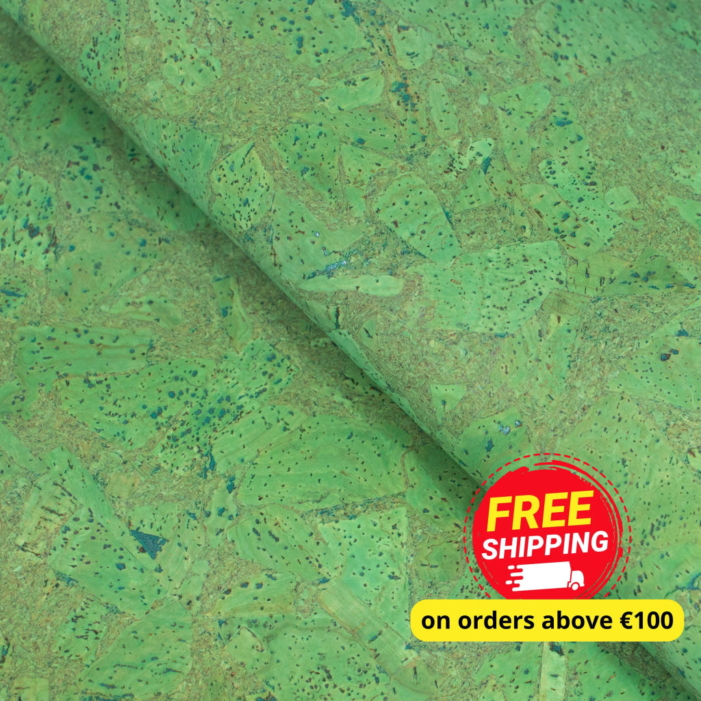 Grass Green Natural Cork Fabric COF-467