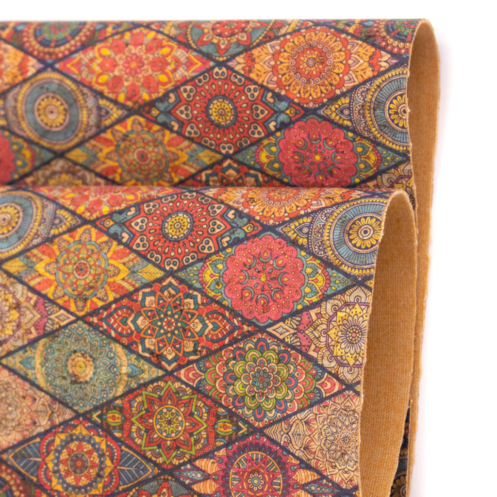 Natural Printed Cork Fabric Textile Sheet COF-304