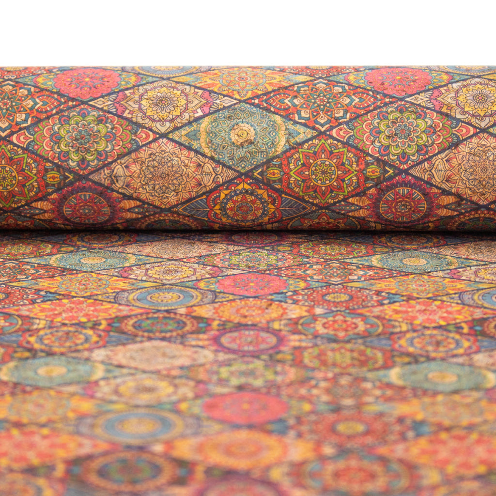 Natural Printed Cork Fabric Textile Sheet COF-304
