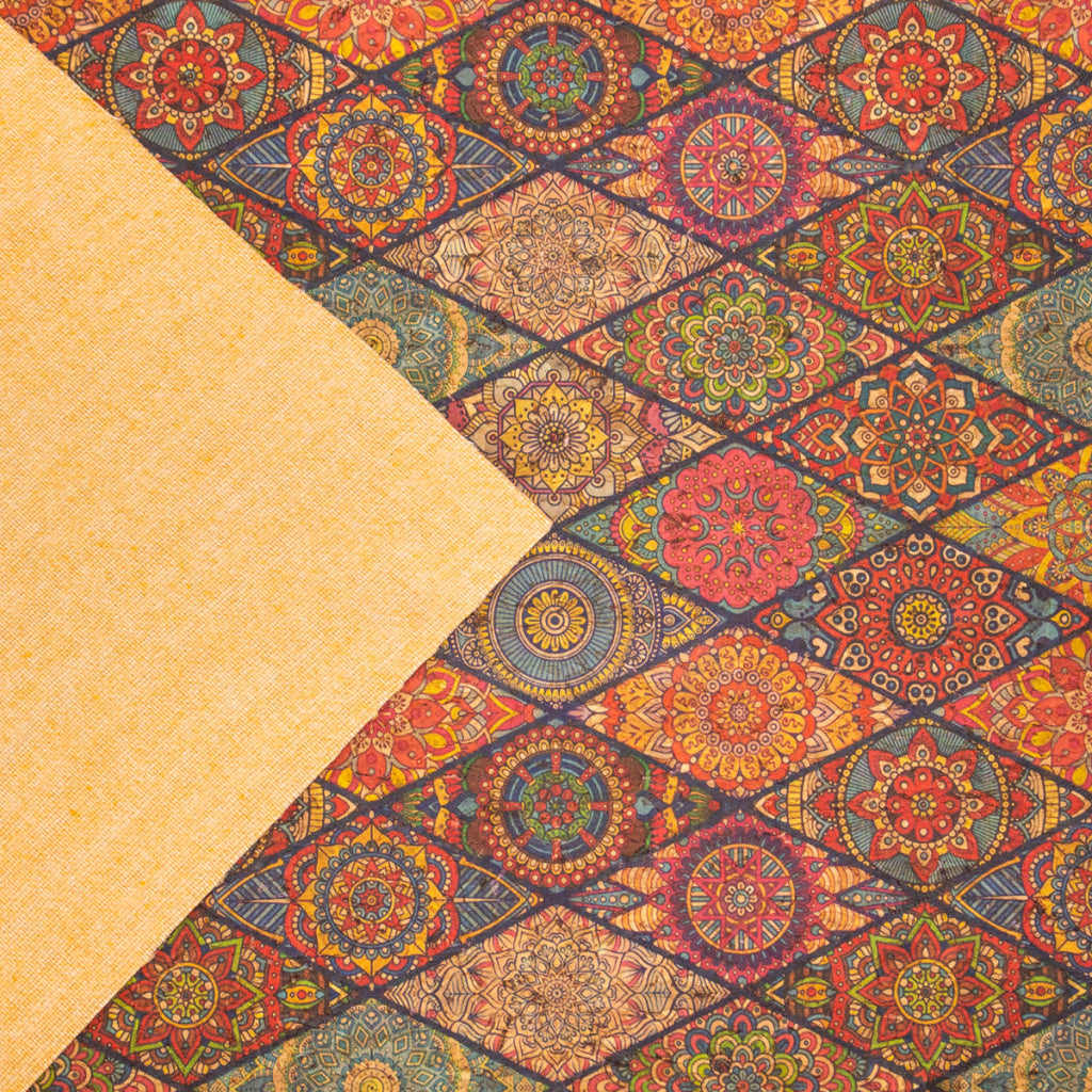 Natural Printed Cork Fabric Textile Sheet COF-304