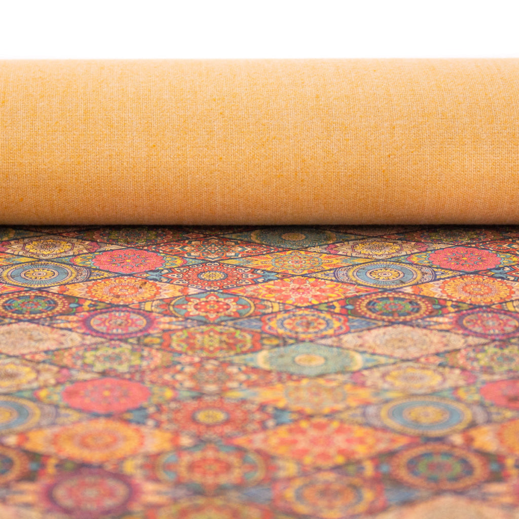 Natural Printed Cork Fabric Textile Sheet COF-304