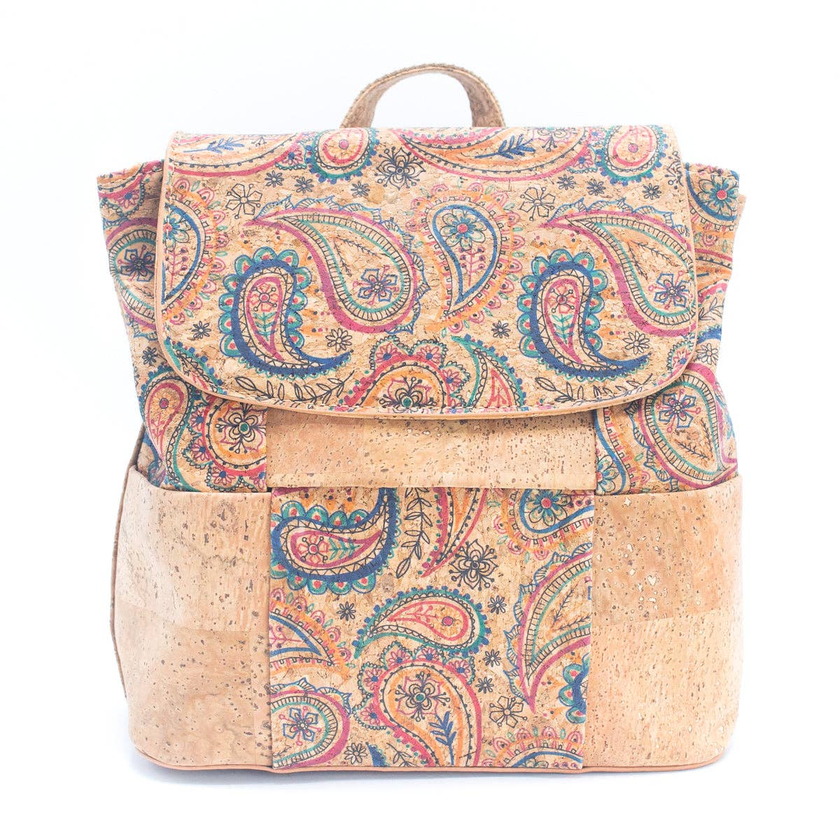 Natural Cork and summer Pattern Women's Backpack BAGF-024