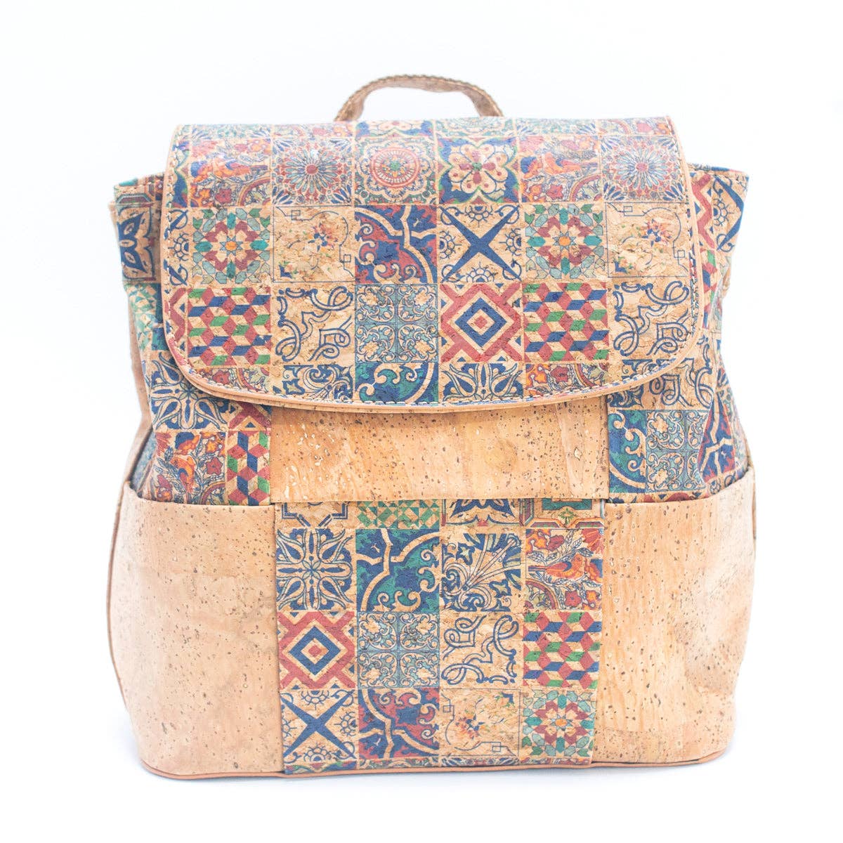 Natural Cork and summer Pattern Women's Backpack BAGF-024