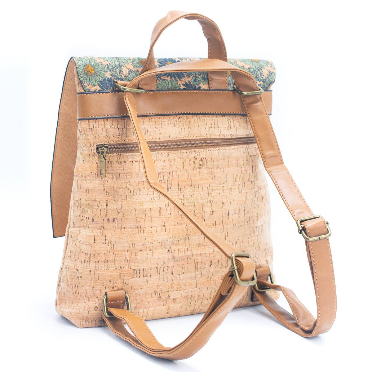 Natural Cork printed pattern women's backpack BAGD-367