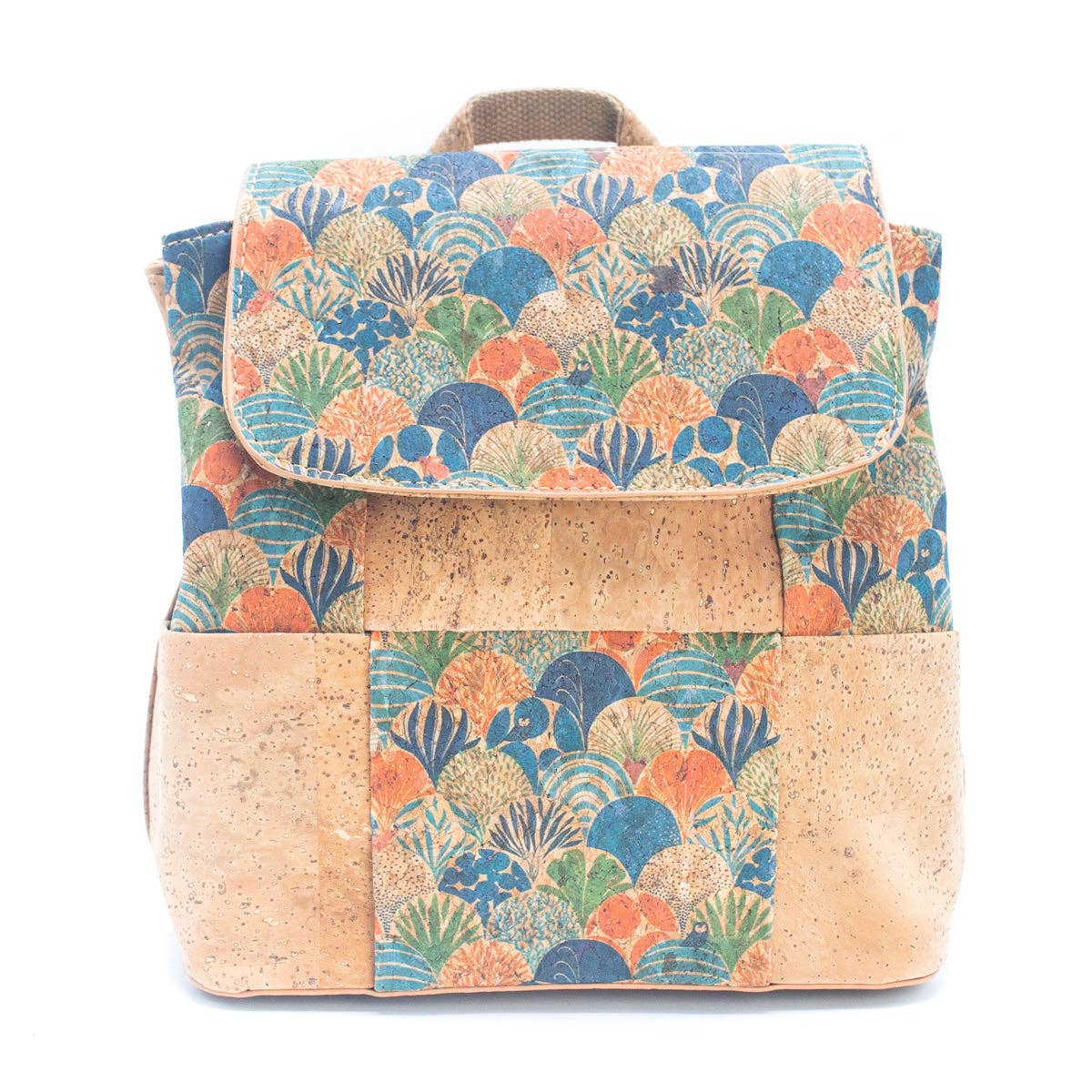 Natural Cork and summer Pattern Women's Backpack BAGF-024