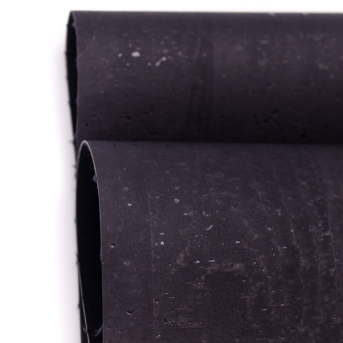Premium Solid Black Cork Fabric COF-117