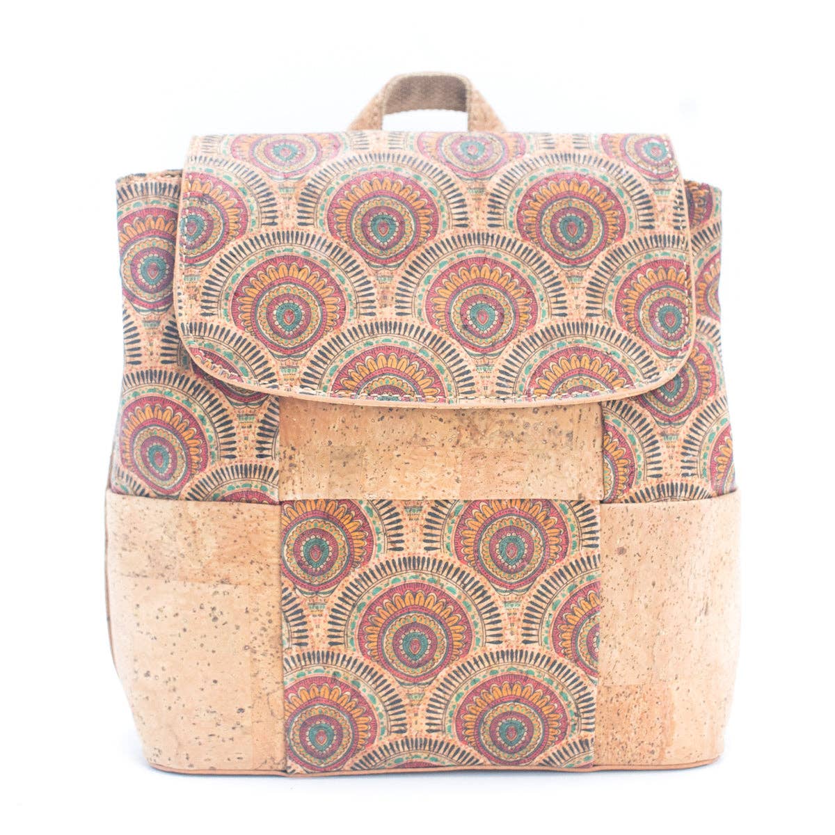 Natural Cork and summer Pattern Women's Backpack BAGF-024