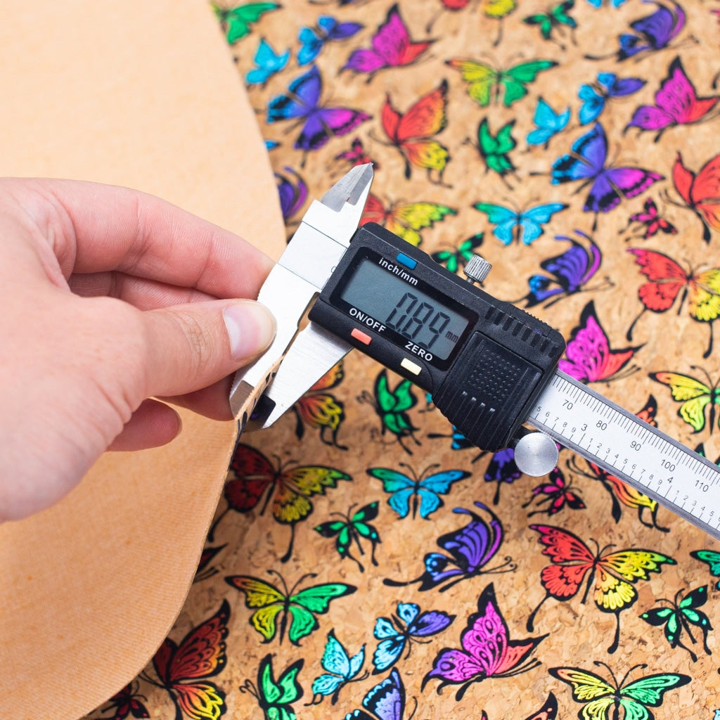 Colorful Sparkling Butterfly Pattern Cork Fabric COF-287-A