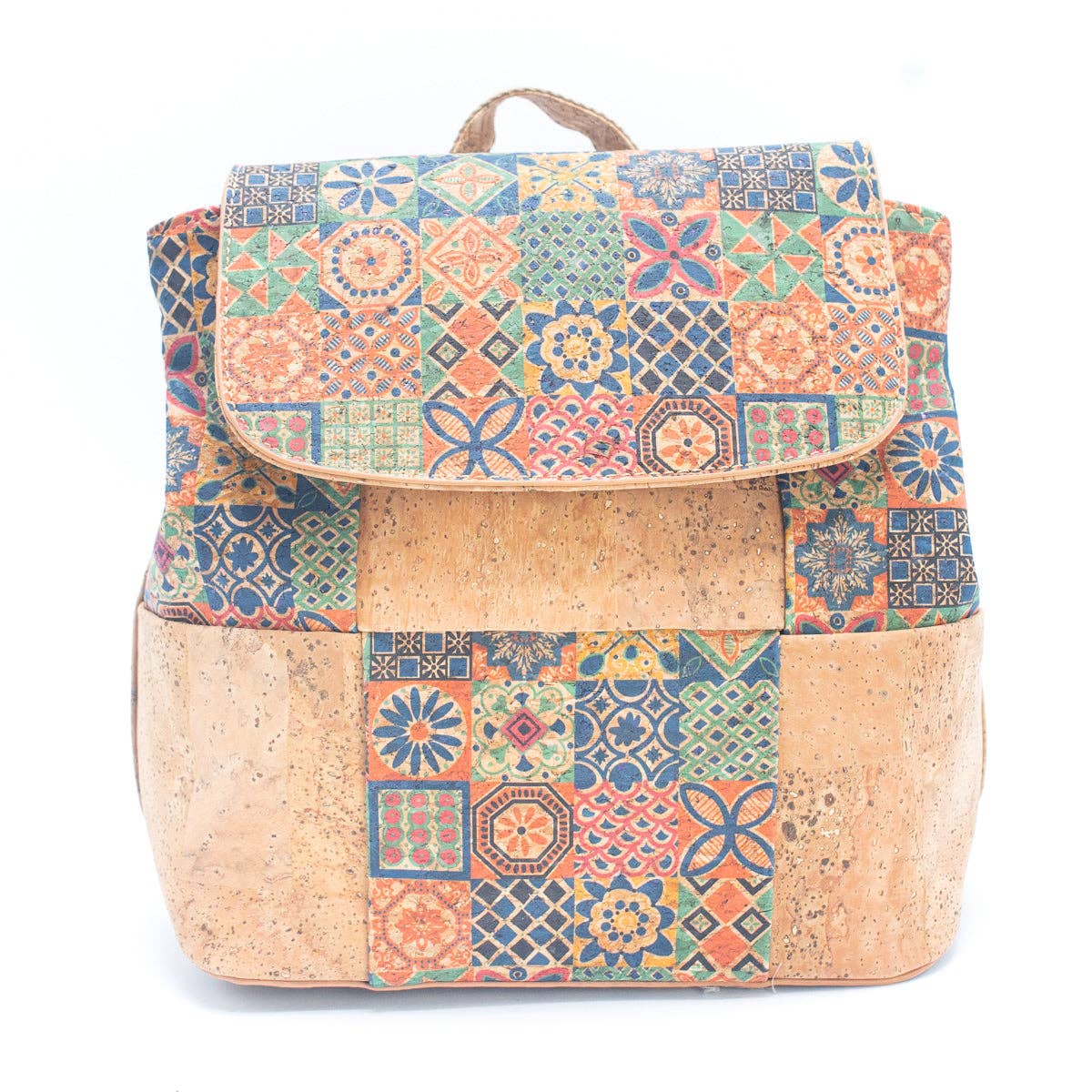 Natural Cork and summer Pattern Women's Backpack BAGF-024
