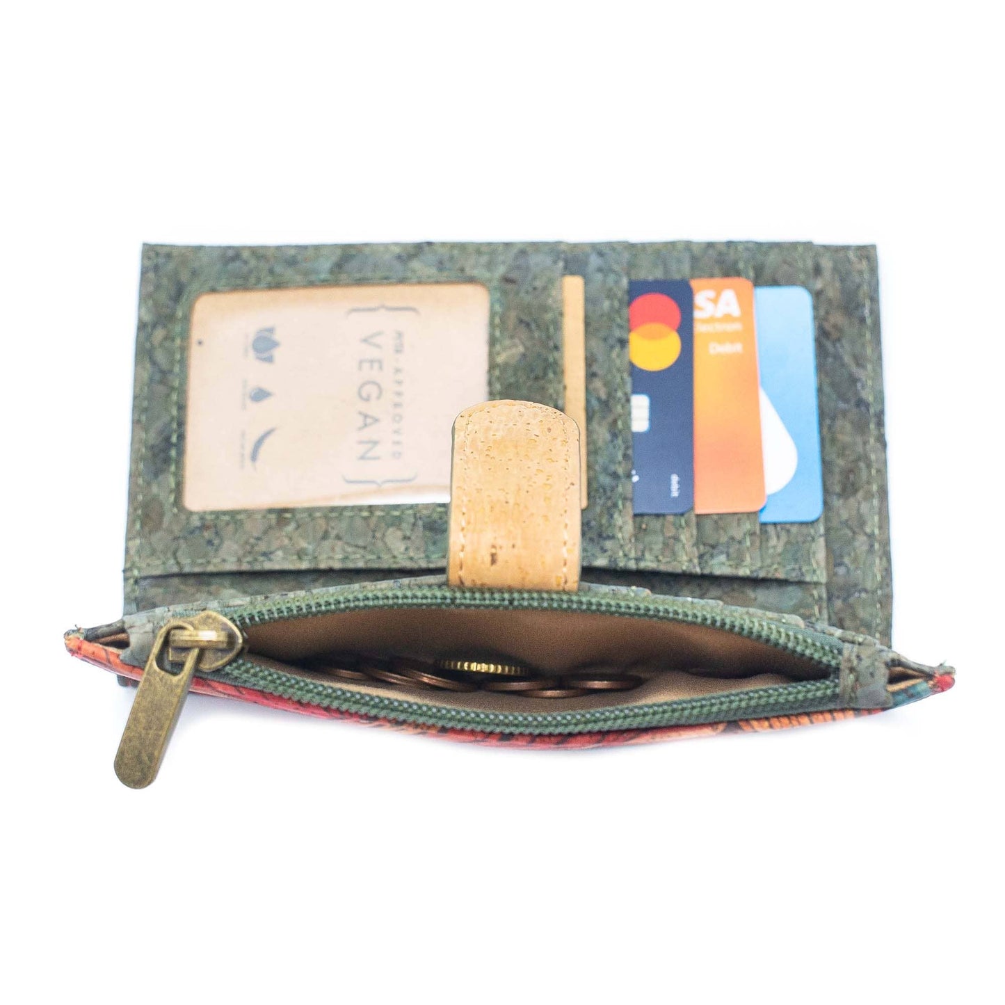 Flowers and Butterflies Cork Wallet BAG-2097