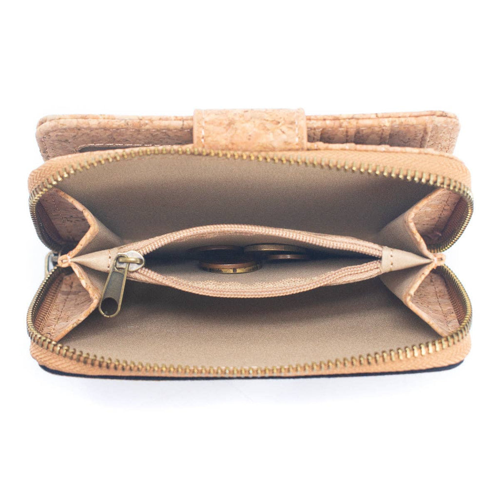 Cork Trifold Geometric Vegan women Wallet BAG-2243