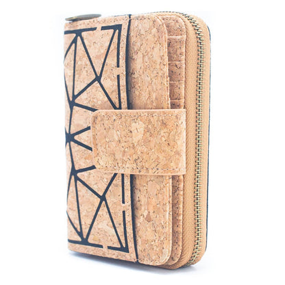 Cork Trifold Geometric Vegan women Wallet BAG-2243