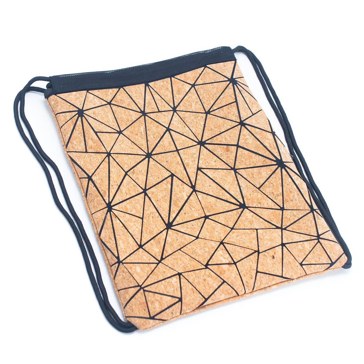 Geometric Drawstring  cork Backpack Sports BAG-2065