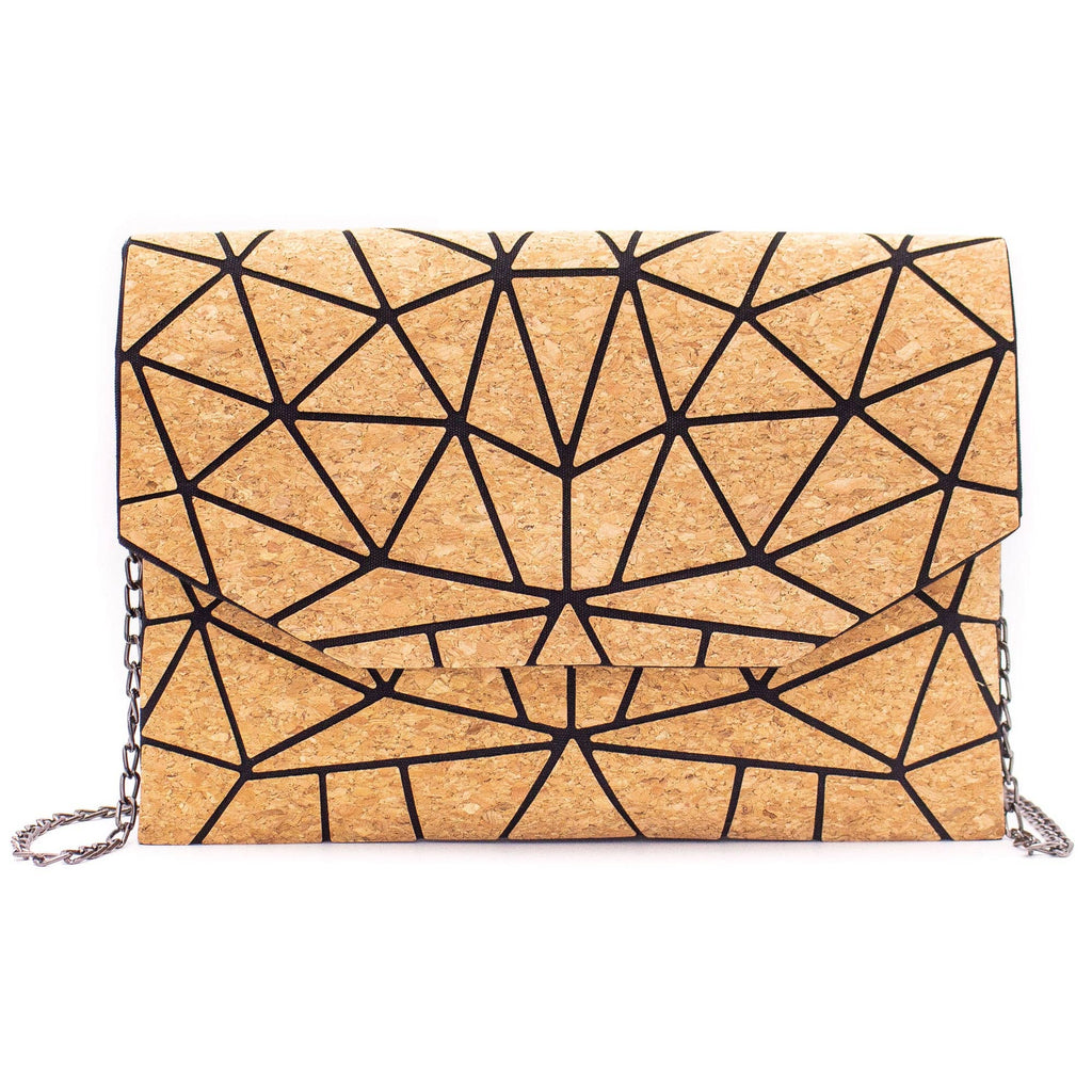 Cork Geometric Chain Crossbody cork Bag  BAG-2069