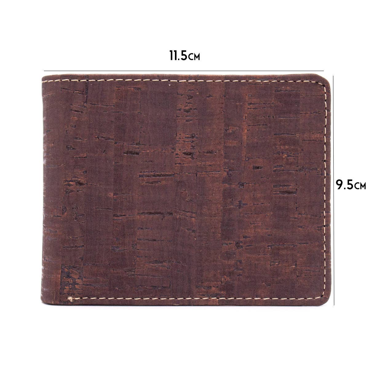 Men's multifunctional cork wallet in classic black and brown with convenient coin pocket (BAG-2006)