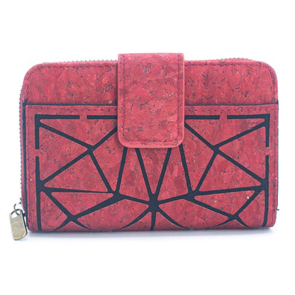 Cork Trifold Geometric Vegan women Wallet BAG-2243