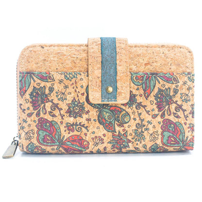 Cork Women's Rose&Plant Card Holder Printed Wallet – BAG-2242