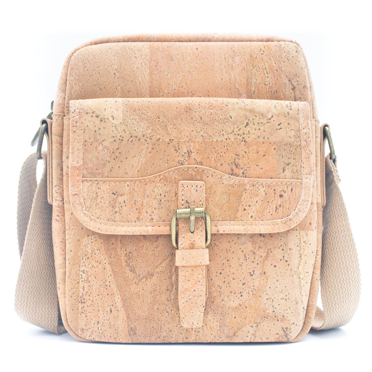 Natural Cork Men's Crossbody Bag Magnetic Closure BAG-2272