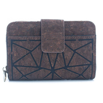 Cork Trifold Geometric Vegan women Wallet BAG-2243