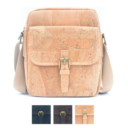 Natural Cork Men's Crossbody Bag Magnetic Closure BAG-2272