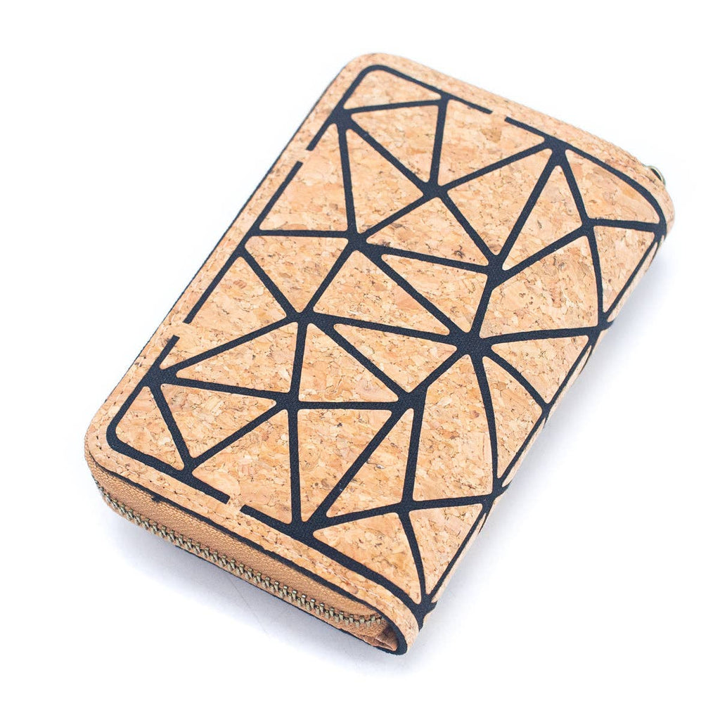 Cork Trifold Geometric Vegan women Wallet BAG-2243
