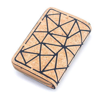 Cork Trifold Geometric Vegan women Wallet BAG-2243