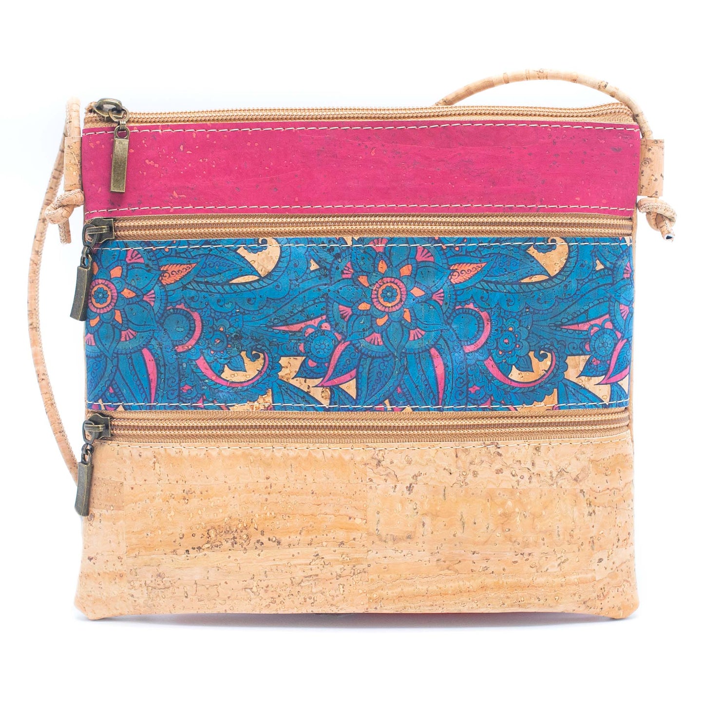 Cork Pattern stitching ladies cork crossbody bag BAGP-206