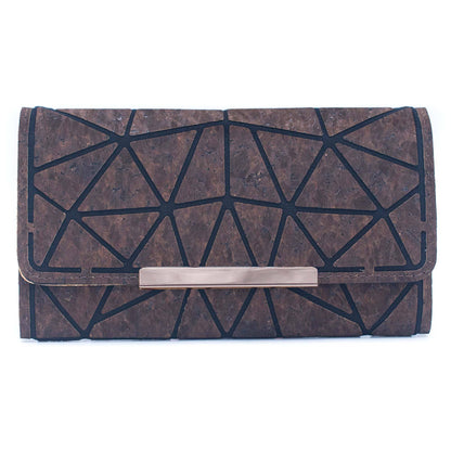 Trifold Geometric Vegan Cork Wallet BAG-2061 fold