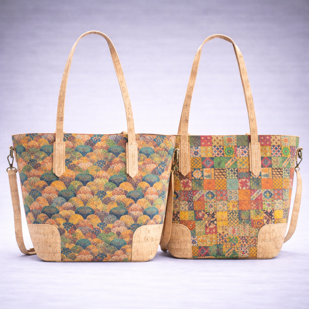 Natural Cork with summer Design: Women's Tote Bag BAGF-022