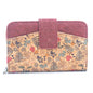 Cork Women's Rose&Plant Card Holder Mini-Flap Printed Wallet –BAG-2245