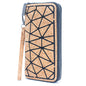 Multiple colour Geometric Cork Zipper Wallet BAG-2024