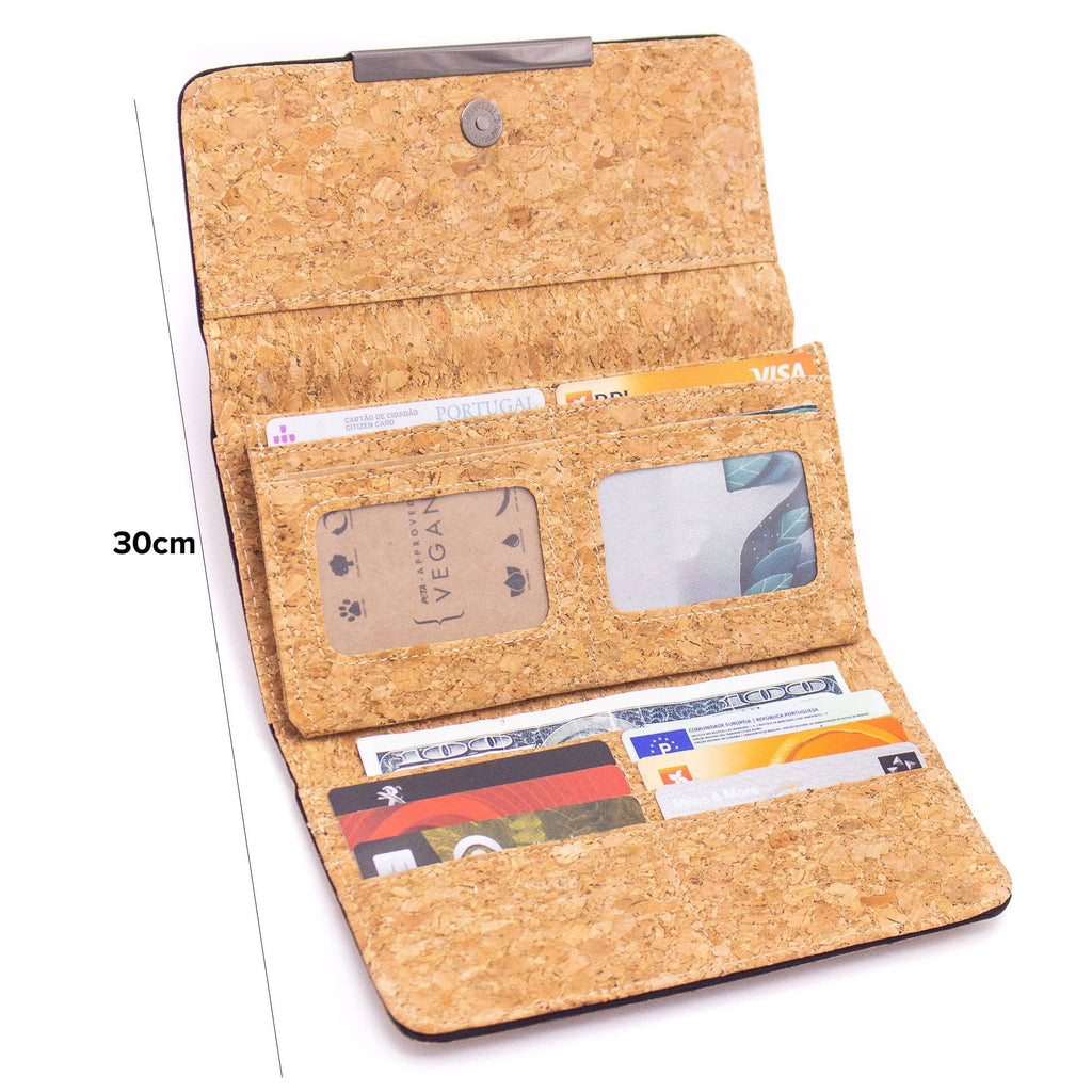 Trifold Geometric Vegan Cork Wallet BAG-2061 fold