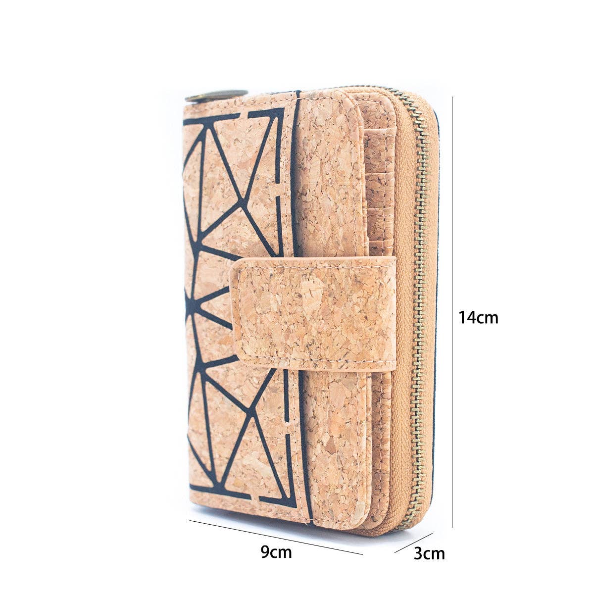 Cork Trifold Geometric Vegan women Wallet BAG-2243