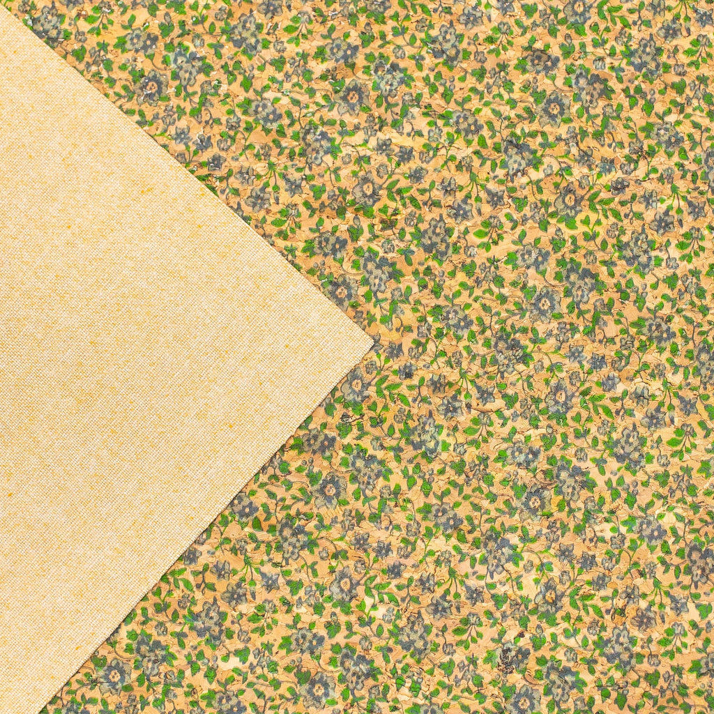 BLUE rustic Cork Fabric-COF-318