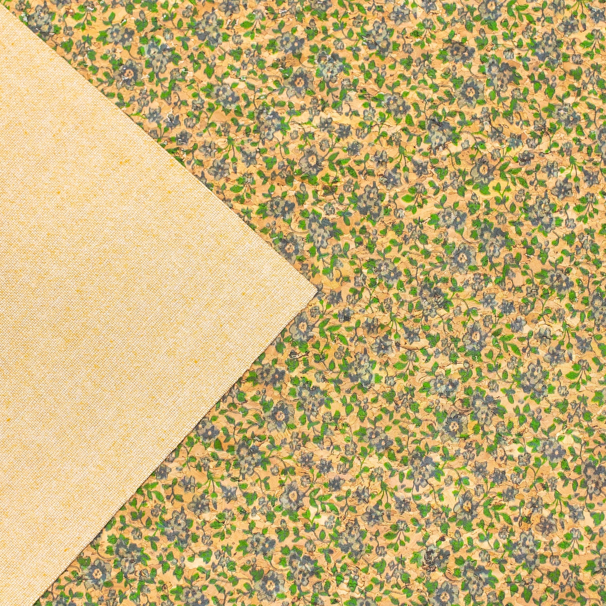 BLUE rustic Cork Fabric-COF-318