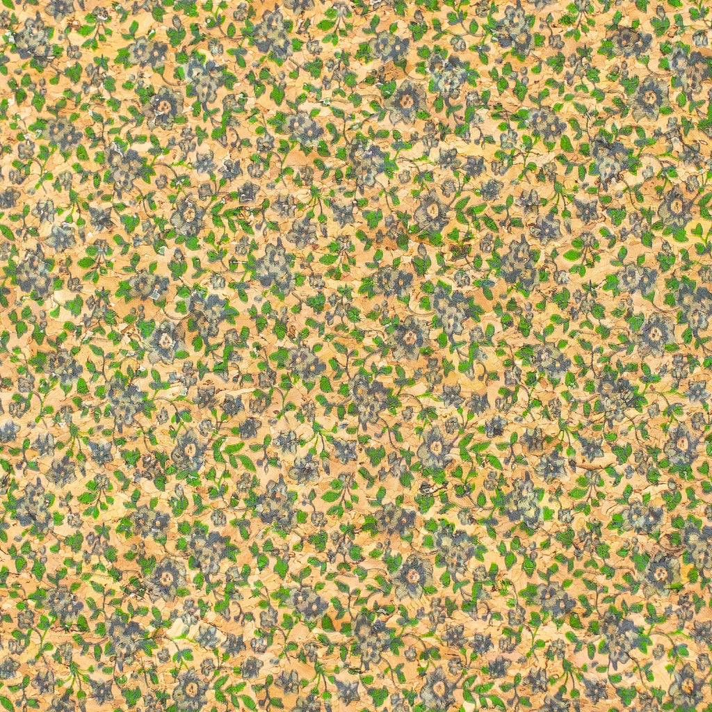 BLUE rustic Cork Fabric-COF-318