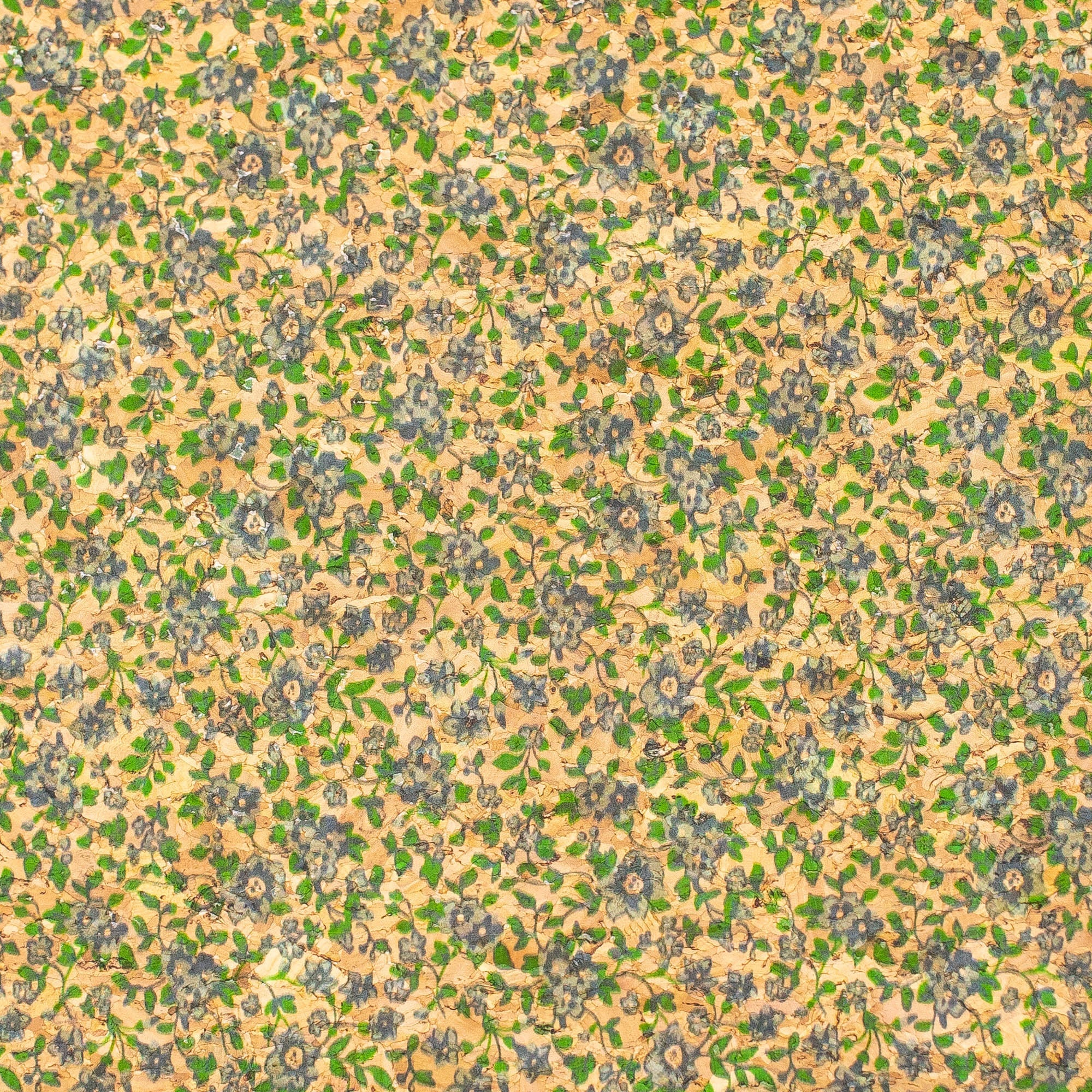 BLUE rustic Cork Fabric-COF-318
