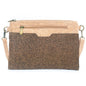 Natural Cork with Coffee Bean Fusion: Women's Crossbody Bag and Clutch Design BAG-2290