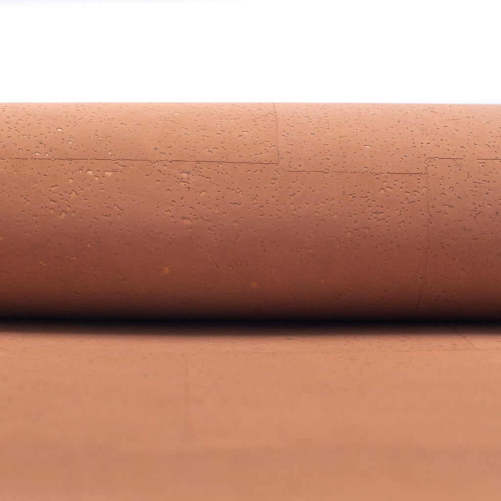 Chocolate light brown cork textile sheet portuguese cork fabric COF-437