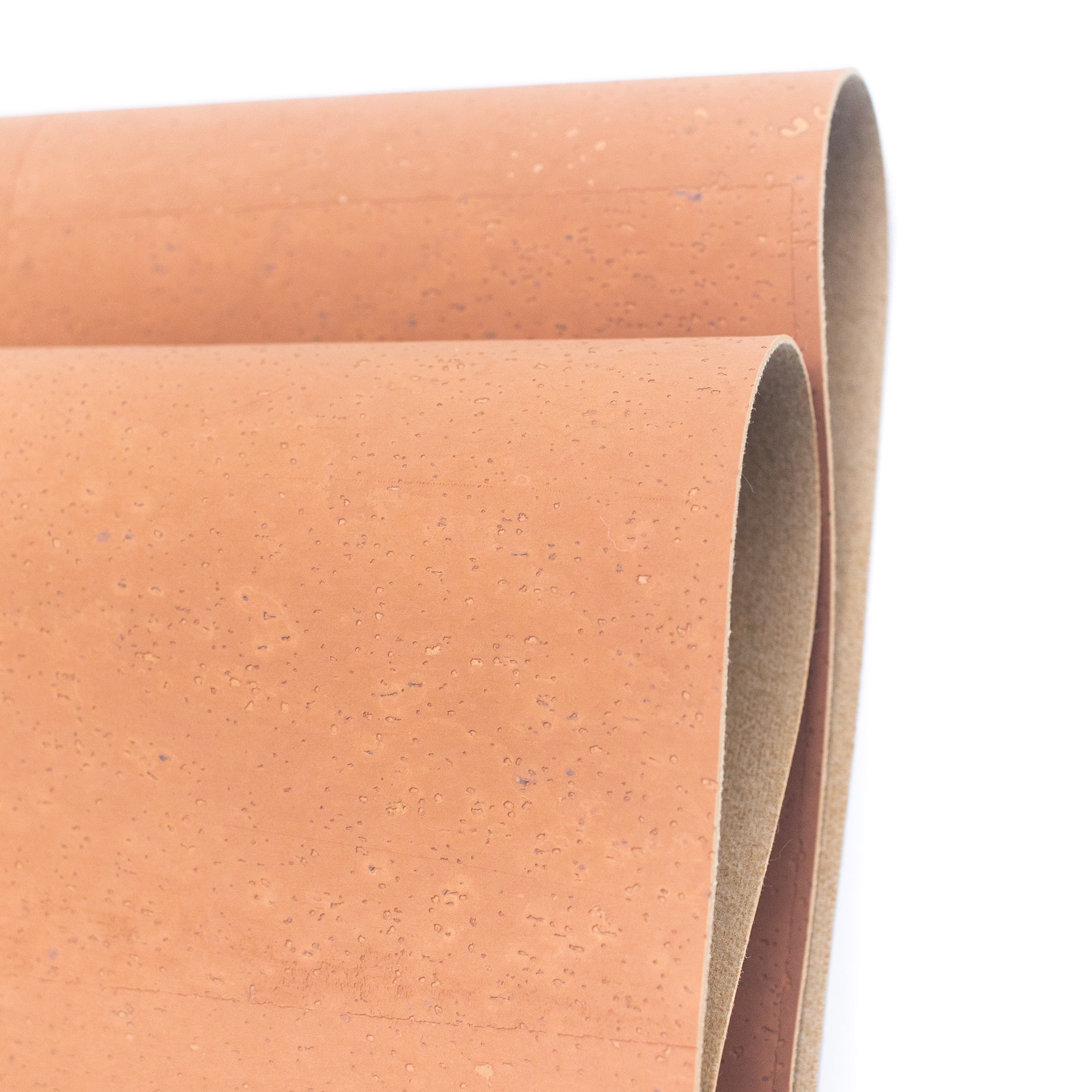 Chocolate light brown cork textile sheet portuguese cork fabric COF-437