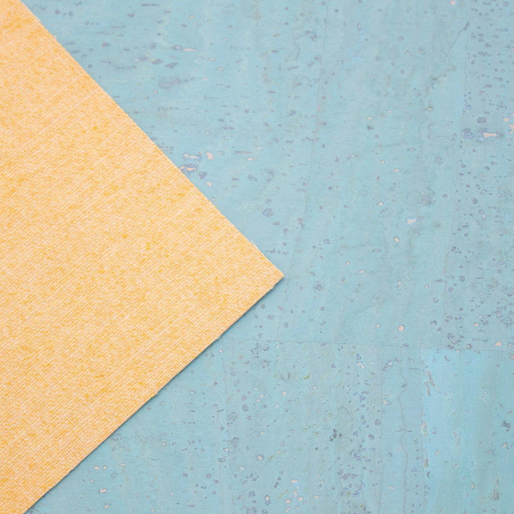 Premium Solid Baby Blue Cork Fabric COF-132