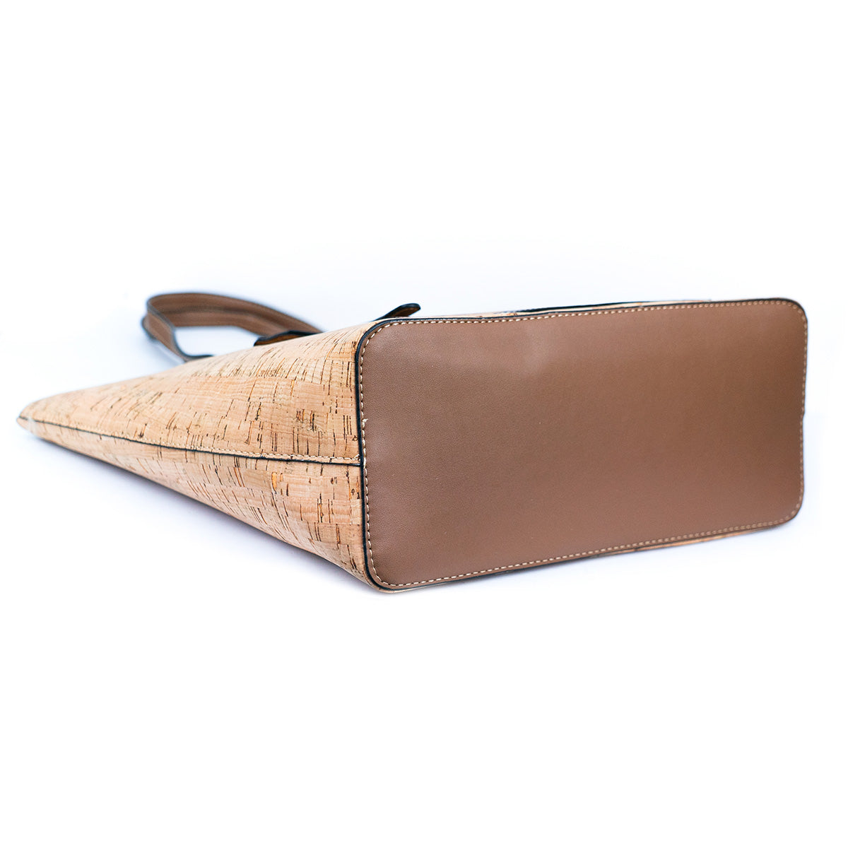 Natural Cork and Printed Cork Blend Ladies' Tote Bag with PU Handles BAG-2334
