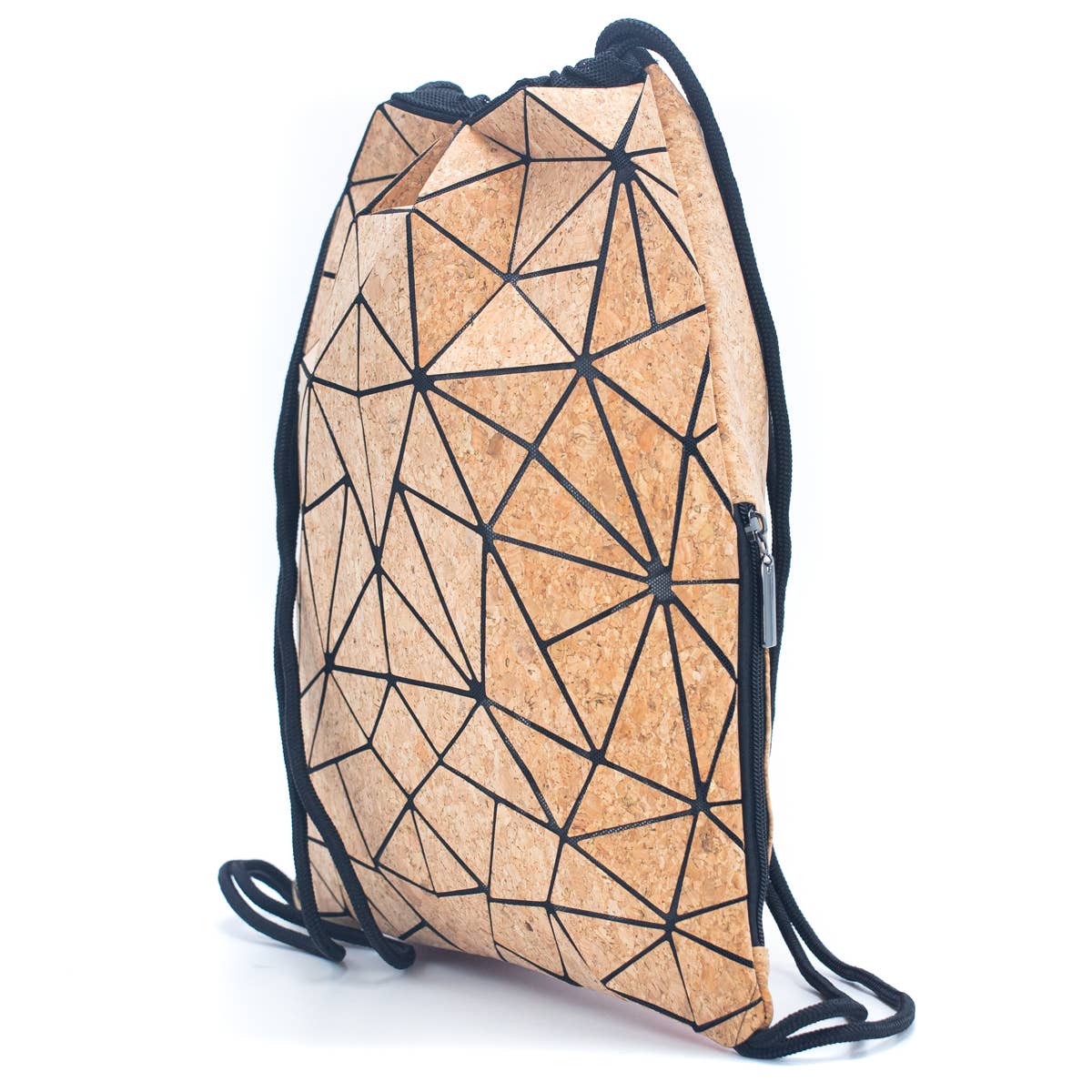 Geometric Drawstring  cork Backpack Sports BAG-2065