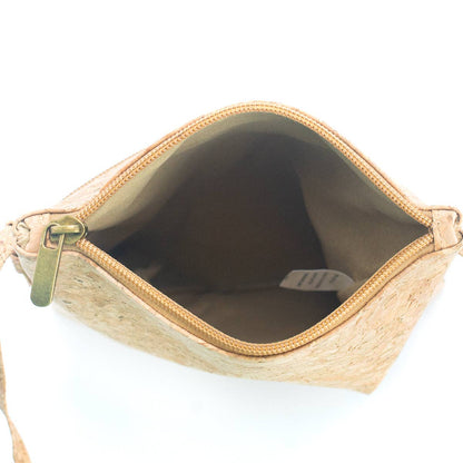 Natural cork Patterned double zipper crossbody bag BAG-2265