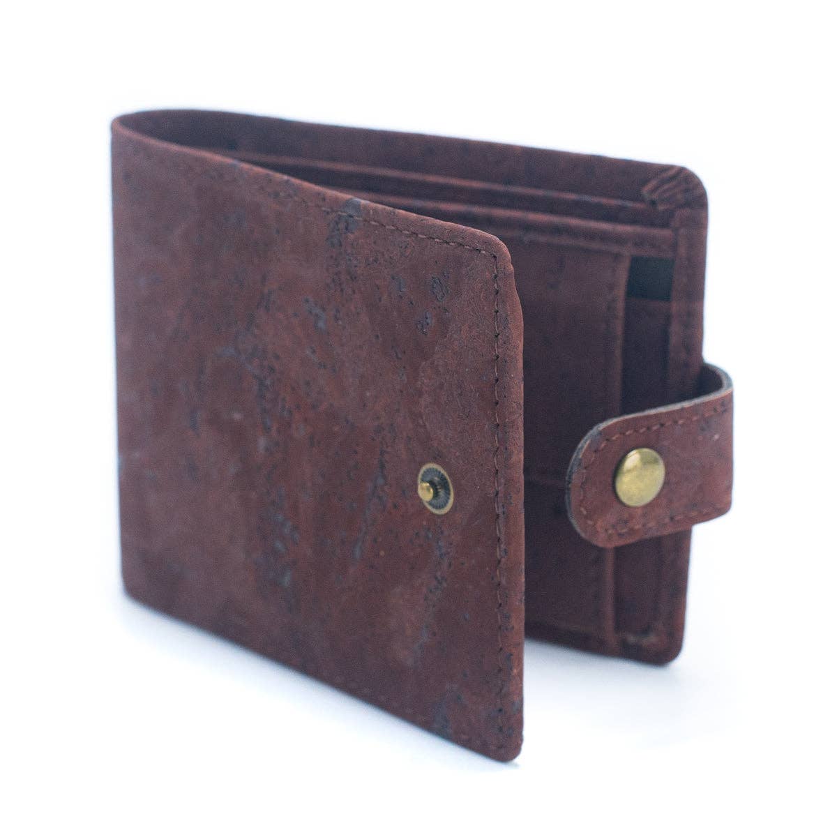 Sleek Bifold Cork Wallet with Snap Button BAG-2270-WALLET