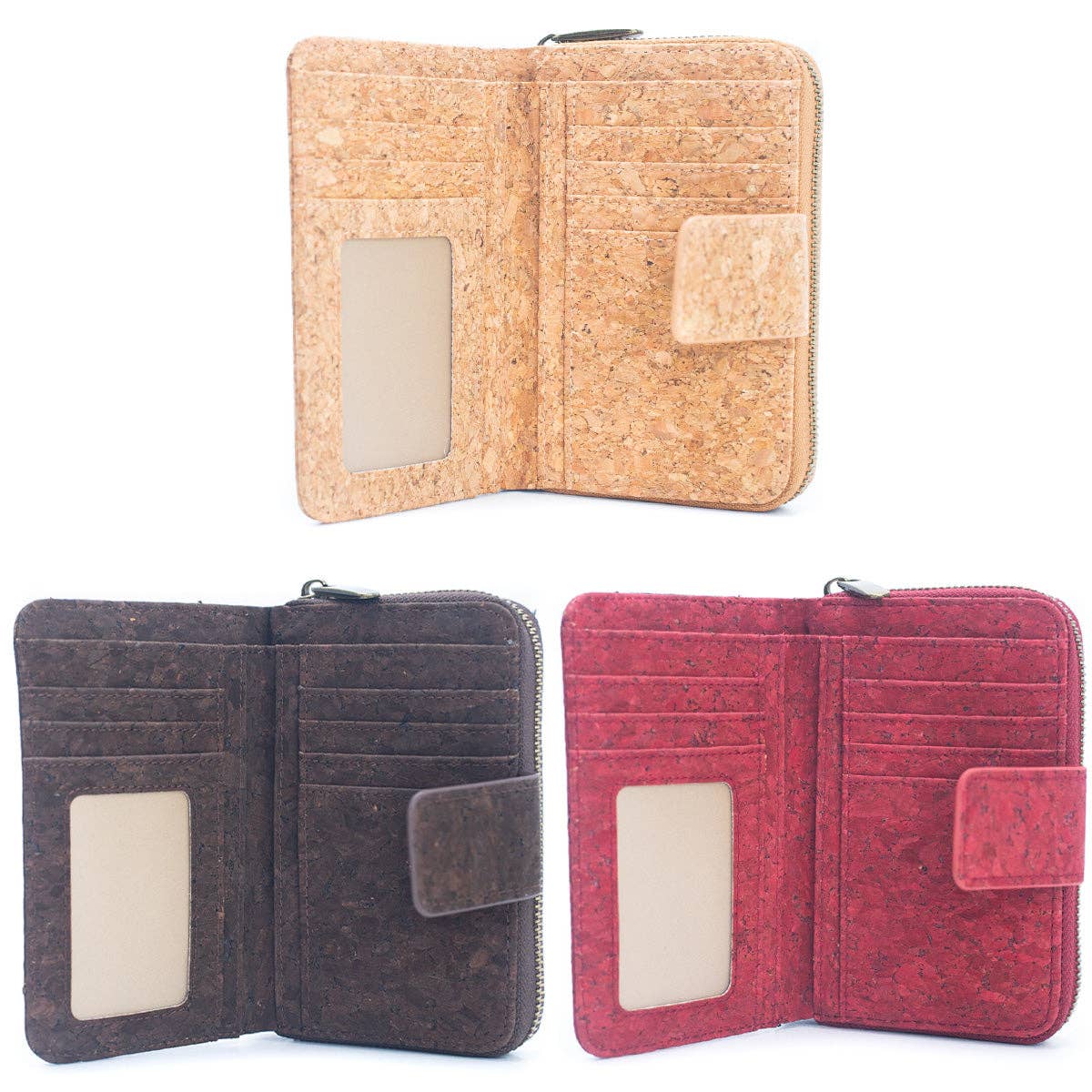 Cork Trifold Geometric Vegan women Wallet BAG-2243