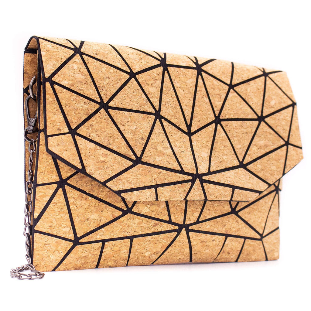 Cork Geometric Chain Crossbody cork Bag  BAG-2069